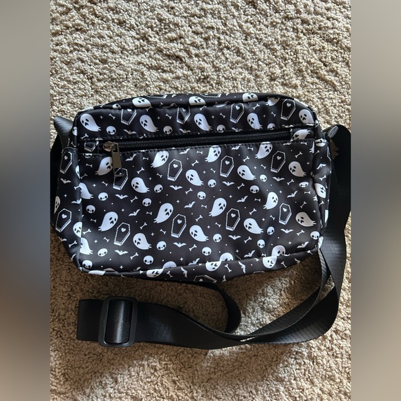 Em & Sprout Halloween Ghost Coffin Bat Crossbody Bag Purse - Picture 1 of 5